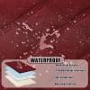 imageSmiry Waterproof Dog Bed Cover Blanket 30x70 Soft Reversible Pet Blanket Washable Leakproof Cats Dogs Couch Cover for Sofa Couch Furniture CamelBeigeWine RedBeige