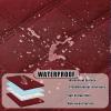 imageSmiry Waterproof Dog Bed Cover Blanket 30x70 Soft Reversible Pet Blanket Washable Leakproof Cats Dogs Couch Cover for Sofa Couch Furniture CamelBeigeWine RedWine Red