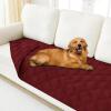 imageSmiry Waterproof Dog Bed Cover Blanket 30x70 Soft Reversible Pet Blanket Washable Leakproof Cats Dogs Couch Cover for Sofa Couch Furniture CamelBeigeWine RedWine Red