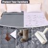 imageSmiry Waterproof Dog Bed Cover Blanket Soft Reversible Pet Blanket Washable Leakproof Cats Dogs Couch Cover for Sofa Couch Furniture 40x50 Inch GreenNavyGreyLight Grey