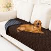 imageSmiry Waterproof Dog Bed Cover Blanket Soft Reversible Pet Blanket Washable Leakproof Cats Dogs Couch Cover for Sofa Couch Furniture 40x50 Inch GreenNavyChocolateDark Grey
