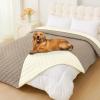 imageSmiry Waterproof Dog Bed Cover Blanket Soft Reversible Pet Blanket Washable Leakproof Cats Dogs Couch Cover for Sofa Couch Furniture 40x50 Inch GreenNavyTaupeBeige