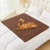 imageSmiry Waterproof Dog Bed Cover Blanket Soft Reversible Pet Blanket Washable Leakproof Cats Dogs Couch Cover for Sofa Couch Furniture 40x50 Inch GreenNavyBrownChocolate