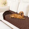 imageSmiry Waterproof Dog Bed Cover Blanket Soft Reversible Pet Blanket Washable Leakproof Cats Dogs Couch Cover for Sofa Couch Furniture 40x50 Inch GreenNavyBrownChocolate