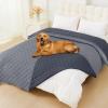 imageSmiry Waterproof Dog Bed Cover Blanket Soft Reversible Pet Blanket Washable Leakproof Cats Dogs Couch Cover for Sofa Couch Furniture 40x50 Inch GreenNavyGreyDark Grey
