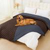 imageSmiry Waterproof Dog Bed Cover Blanket Soft Reversible Pet Blanket Washable Leakproof Cats Dogs Couch Cover for Sofa Couch Furniture 40x50 Inch GreenNavyChocolateDark Grey