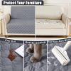 imageSmiry Waterproof Dog Bed Cover Blanket Soft Reversible Pet Blanket Washable Leakproof Cats Dogs Couch Cover for Sofa Couch Furniture 40x50 Inch GreenNavyGreyLight Grey