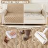 imageSmiry Waterproof Dog Bed Cover Blanket Soft Reversible Pet Blanket Washable Leakproof Cats Dogs Couch Cover for Sofa Couch Furniture 40x50 Inch GreenNavyCamelBeige