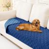 imageSmiry Waterproof Dog Bed Cover Blanket Soft Reversible Pet Blanket Washable Leakproof Cats Dogs Couch Cover for Sofa Couch Furniture 40x50 Inch GreenNavyNavyBlue