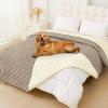 imageSmiry Waterproof Dog Bed Cover Blanket Soft Reversible Pet Blanket Washable Leakproof Cats Dogs Couch Cover for Sofa Couch Furniture 40x50 Inch GreenNavyTaupeBeige