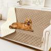 imageSmiry Waterproof Dog Bed Cover Blanket Soft Reversible Pet Blanket Washable Leakproof Cats Dogs Couch Cover for Sofa Couch Furniture 40x50 Inch GreenNavyCamelBeige