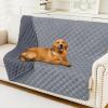 imageSmiry Waterproof Dog Bed Cover Blanket Soft Reversible Pet Blanket Washable Leakproof Cats Dogs Couch Cover for Sofa Couch Furniture 40x50 Inch GreenNavyGreyDark Grey