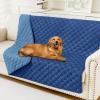 imageSmiry Waterproof Dog Bed Cover Blanket Soft Reversible Pet Blanket Washable Leakproof Cats Dogs Couch Cover for Sofa Couch Furniture 40x50 Inch GreenNavyNavyBlue