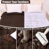 imageSmiry Waterproof Dog Bed Cover Blanket Soft Reversible Pet Blanket Washable Leakproof Cats Dogs Couch Cover for Sofa Couch Furniture 40x50 Inch GreenNavyChocolateDark Grey
