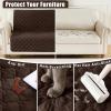 imageSmiry Waterproof Dog Bed Cover Blanket Soft Reversible Pet Blanket Washable Leakproof Cats Dogs Couch Cover for Sofa Couch Furniture 40x50 Inch GreenNavyChocolateDark Grey