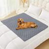 imageSmiry Waterproof Dog Bed Cover Blanket Soft Reversible Pet Blanket Washable Leakproof Cats Dogs Couch Cover for Sofa Couch Furniture 40x50 Inch GreenNavyGreyLight Grey