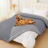 imageSmiry Waterproof Dog Bed Cover Blanket Soft Reversible Pet Blanket Washable Leakproof Cats Dogs Couch Cover for Sofa Couch Furniture 40x50 Inch GreenNavyGreyLight Grey
