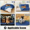 imageSmiry Waterproof Dog Bed Cover Blanket Soft Reversible Pet Blanket Washable Leakproof Cats Dogs Couch Cover for Sofa Couch Furniture 40x50 Inch GreenNavyNavyBlue