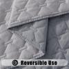 imageSmiry Waterproof Dog Bed Cover Blanket Soft Reversible Pet Blanket Washable Leakproof Cats Dogs Couch Cover for Sofa Couch Furniture 40x50 Inch GreenNavyGreyLight Grey