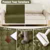 imageSmiry Waterproof Dog Bed Cover Blanket Soft Reversible Pet Blanket Washable Leakproof Cats Dogs Couch Cover for Sofa Couch Furniture 40x50 Inch GreenNavyGreenNavy