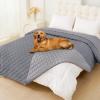 imageSmiry Waterproof Dog Bed Cover Blanket Soft Reversible Pet Blanket Washable Leakproof Cats Dogs Couch Cover for Sofa Couch Furniture 40x50 Inch GreenNavyGreyLight Grey