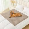 imageSmiry Waterproof Dog Bed Cover Blanket Soft Reversible Pet Blanket Washable Leakproof Cats Dogs Couch Cover for Sofa Couch Furniture 40x50 Inch GreenNavyTaupeBeige