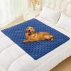 imageSmiry Waterproof Dog Bed Cover Blanket Soft Reversible Pet Blanket Washable Leakproof Cats Dogs Couch Cover for Sofa Couch Furniture 40x50 Inch GreenNavyNavyBlue