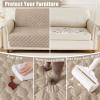 imageSmiry Waterproof Dog Bed Cover Blanket Soft Reversible Pet Blanket Washable Leakproof Cats Dogs Couch Cover for Sofa Couch Furniture 40x50 Inch GreenNavyTaupeBeige