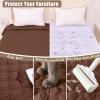 imageSmiry Waterproof Dog Bed Cover Blanket Soft Reversible Pet Blanket Washable Leakproof Cats Dogs Couch Cover for Sofa Couch Furniture 40x50 Inch GreenNavyBrownChocolate