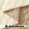 imageSmiry Waterproof Dog Bed Cover Blanket Soft Reversible Pet Blanket Washable Leakproof Cats Dogs Couch Cover for Sofa Couch Furniture 40x50 Inch GreenNavyCamelBeige