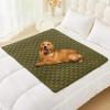 imageSmiry Waterproof Dog Bed Cover Blanket Soft Reversible Pet Blanket Washable Leakproof Cats Dogs Couch Cover for Sofa Couch Furniture 40x50 Inch GreenNavyGreenNavy