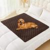 imageSmiry Waterproof Dog Bed Cover Blanket Soft Reversible Pet Blanket Washable Leakproof Cats Dogs Couch Cover for Sofa Couch Furniture 40x50 Inch GreenNavyChocolateDark Grey
