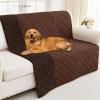 imageSmiry Waterproof Dog Blanket 30x70 Inch Soft Pet Bed Cover Reversible Washable Sofa Couch Furniture Protector for Small Medium Large Dog Puppy Cat TaupeBeigeBrownChocolate