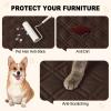imageSmiry Waterproof Dog Blanket 30x70 Inch Soft Pet Bed Cover Reversible Washable Sofa Couch Furniture Protector for Small Medium Large Dog Puppy Cat TaupeBeigeChocolateDark Grey