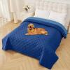 imageSmiry Waterproof Dog Blanket 30x70 Inch Soft Pet Bed Cover Reversible Washable Sofa Couch Furniture Protector for Small Medium Large Dog Puppy Cat TaupeBeigeNavyBlue