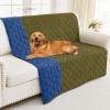 imageSmiry Waterproof Dog Blanket 30x70 Inch Soft Pet Bed Cover Reversible Washable Sofa Couch Furniture Protector for Small Medium Large Dog Puppy Cat TaupeBeigeGreenNavy