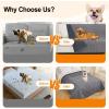 imageSmiry Waterproof Dog Blanket 30x70 Inch Soft Pet Bed Cover Reversible Washable Sofa Couch Furniture Protector for Small Medium Large Dog Puppy Cat TaupeBeigeGreyDark Grey