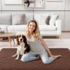 imageSmiry Waterproof Dog Blanket 30x70 Inch Soft Pet Bed Cover Reversible Washable Sofa Couch Furniture Protector for Small Medium Large Dog Puppy Cat TaupeBeigeBrownChocolate