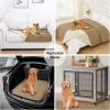 imageSmiry Waterproof Dog Blanket 30x70 Inch Soft Pet Bed Cover Reversible Washable Sofa Couch Furniture Protector for Small Medium Large Dog Puppy Cat TaupeBeigeCamelBeige
