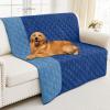 imageSmiry Waterproof Dog Blanket 30x70 Inch Soft Pet Bed Cover Reversible Washable Sofa Couch Furniture Protector for Small Medium Large Dog Puppy Cat TaupeBeigeNavyBlue