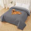 imageSmiry Waterproof Dog Blanket 30x70 Inch Soft Pet Bed Cover Reversible Washable Sofa Couch Furniture Protector for Small Medium Large Dog Puppy Cat TaupeBeigeGreyLight Grey