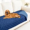imageSmiry Waterproof Dog Blanket 30x70 Inch Soft Pet Bed Cover Reversible Washable Sofa Couch Furniture Protector for Small Medium Large Dog Puppy Cat TaupeBeigeNavyBlue