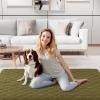 imageSmiry Waterproof Dog Blanket 30x70 Inch Soft Pet Bed Cover Reversible Washable Sofa Couch Furniture Protector for Small Medium Large Dog Puppy Cat TaupeBeigeGreenNavy