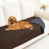 imageSmiry Waterproof Dog Blanket 30x70 Inch Soft Pet Bed Cover Reversible Washable Sofa Couch Furniture Protector for Small Medium Large Dog Puppy Cat TaupeBeigeChocolateDark Grey
