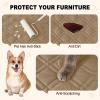imageSmiry Waterproof Dog Blanket 30x70 Inch Soft Pet Bed Cover Reversible Washable Sofa Couch Furniture Protector for Small Medium Large Dog Puppy Cat TaupeBeigeCamelBeige