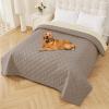 imageSmiry Waterproof Dog Blanket 30x70 Inch Soft Pet Bed Cover Reversible Washable Sofa Couch Furniture Protector for Small Medium Large Dog Puppy Cat TaupeBeigeTaupeBeige