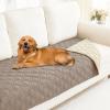 imageSmiry Waterproof Dog Blanket 30x70 Inch Soft Pet Bed Cover Reversible Washable Sofa Couch Furniture Protector for Small Medium Large Dog Puppy Cat TaupeBeigeTaupeBeige