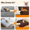 imageSmiry Waterproof Dog Blanket 30x70 Inch Soft Pet Bed Cover Reversible Washable Sofa Couch Furniture Protector for Small Medium Large Dog Puppy Cat TaupeBeigeBrownChocolate
