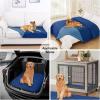 imageSmiry Waterproof Dog Blanket 30x70 Inch Soft Pet Bed Cover Reversible Washable Sofa Couch Furniture Protector for Small Medium Large Dog Puppy Cat TaupeBeigeNavyBlue