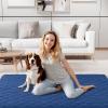 imageSmiry Waterproof Dog Blanket 30x70 Inch Soft Pet Bed Cover Reversible Washable Sofa Couch Furniture Protector for Small Medium Large Dog Puppy Cat TaupeBeigeNavyBlue